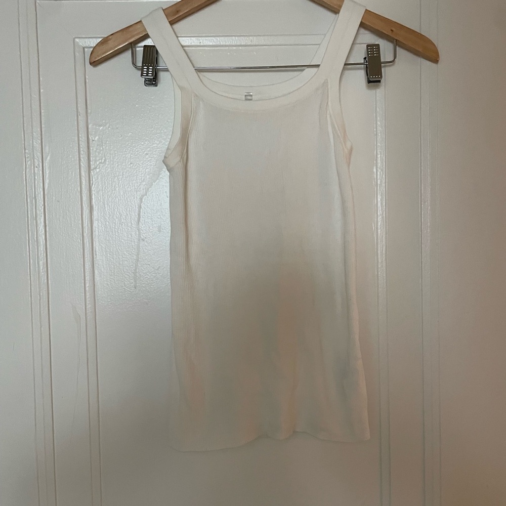 Muji Labo Classic White Knit Tank top